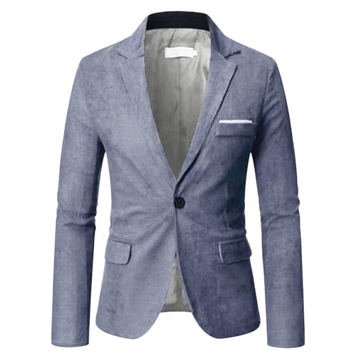 Generisch Sakko Herren Sportlich Trachte Anzugjacke Regular Fit 1 Knöpfe mit Reverskragen Herren Sakko Jacket Blazer Anzug Jacke Herrensakko Herren Jacken Übergang von Generisch
