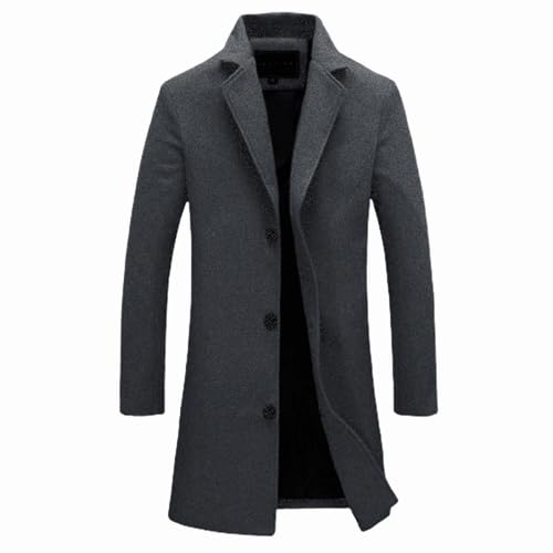 Generisch Sakko Herren Vintage Anzugjacke Elegante 2 Knöpfe Blazer Regular Fit Herren Regular Basic Plain Webstoff Jacke Coat Winterparka Herren Herren Jacket Sakko Schwarz von Generisch
