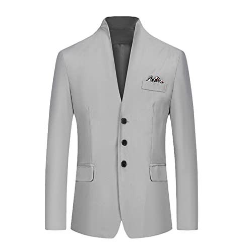 Generisch Sakkos für Herren Slim Fit Elegante Lässige Blazer Sommer Sakko Herren Leicht Regular Fit Männer Frühling Sweatsakko Freizeit Jackett Business Hochzeit Anzugjacke von Generisch