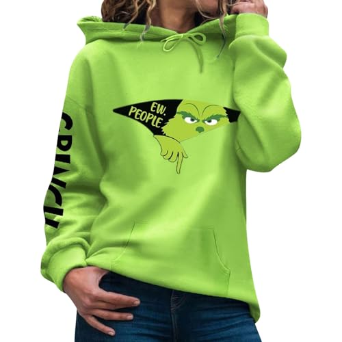 Generisch Damen Grinch Pullover Weihnachten Hoodie 3D Druck Lustig Kapuzenpullover Grün Weihnachts Sweatshirt MäNtel Sale Generisch Damen Grinch Pullover Weihnachten Hoodie 3D Druck Lustig Kapuzenpullover Grün Weihnachts Sweatshirt MäNtel Sale von Generisch