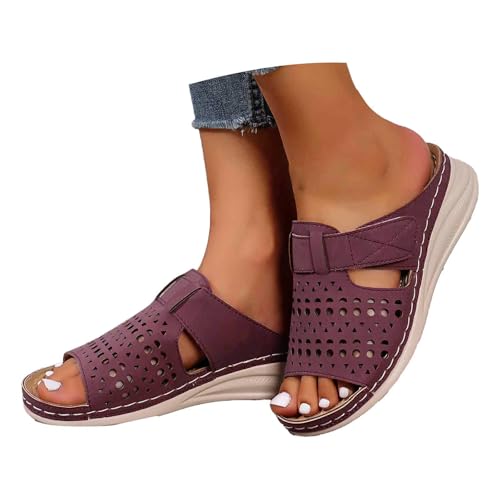 Generisch Sandalen Damen Orthopädische Modische Pantoletten Sommer Waschbare Slingback Sandaletten Atmungsaktivem Outdoorsandale Walking Offene Kappe Pantoffeln Bequem Freizeit Hausschuhe von Generisch