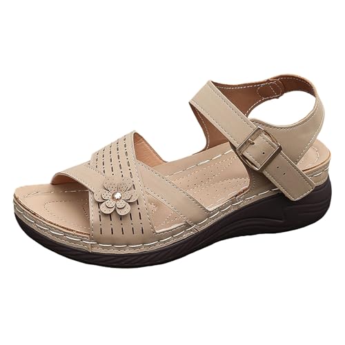 Generisch Sandalen Damen Outdoor Elegant Flach Schuhe Weiche Fussbett Freizeit Flach Sandalette Plateau Sandalen mit Weiche Fussbett Generisch Sandalen Damen Outdoor Elegant Flach Schuhe Weiche Fussbett Freizeit Flach Sandalette Plateau Sandalen mit Weiche Fussbett von Generisch