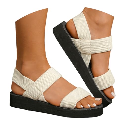 Generisch Sandalen Damen Sommer Plateau Sandalen Offene Schuhe Elegant Bequeme Latschen Breite Füße Sommerschuhe mit Elastischen Slingback Barfuss Sandaletten Hanfseil Keilabsatz für Freizeit Alltag Generisch Sandalen Damen Sommer Plateau Sandalen Offene Schuhe Elegant Bequeme Latschen Breite Füße Sommerschuhe mit Elastischen Slingback Barfuss Sandaletten Hanfseil Keilabsatz für Freizeit Alltag von Generisch