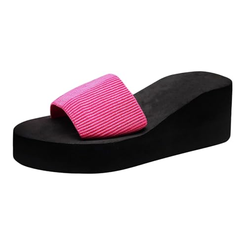 Generisch Sandalen Damen Sommer Plateau Schuhe Offene Sommerschuhe Schwarz Sport Barfuss Freizeit Boho Barfußschuhe Elegant & Slides Für Keilsandalen Bequem von Generisch