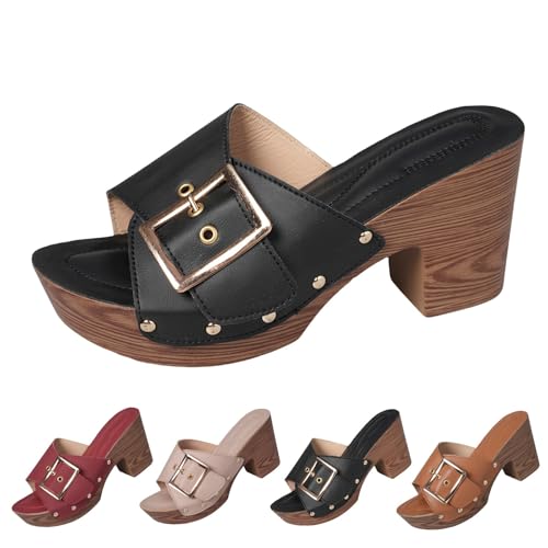 Generisch Sandalen Damen mit Absatz Sommer Hausschuhe Hallux Valgus High Heels Schuhe Sommerschuhe Offene Slingback Pumps Elegant und Bequem Sandaletten Weite H Absatzschuhe, 36-43 von Generisch