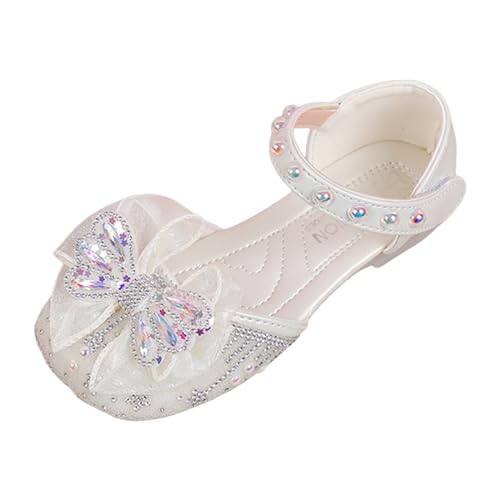 Generisch Sandalen Kinder MäDchen Kinderschuhe Bequeme Flache Modische Diamantschleife Prinzessinnen Performance Sandalsturnschuhe Rutschfest Flexibel Strandsandalen FüR Strand Schwimmbad von Generisch