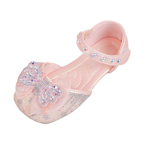 Generisch Sandalen Kinder MäDchen Kinderschuhe Bequeme Flache Modische Diamantschleife Prinzessinnen Performance Sandalsturnschuhe Rutschfest Flexibel Strandsandalen FüR Strand Schwimmbad von Generisch