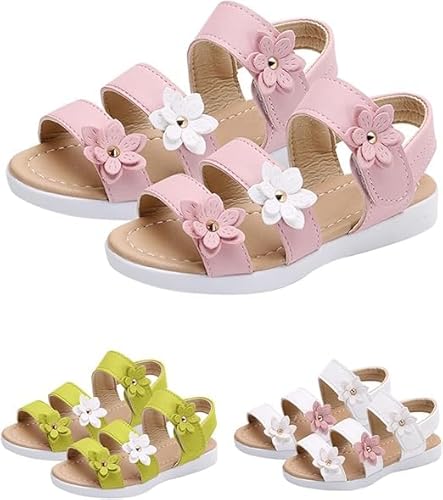 Generisch Sandalen Mädchen Sommerschuhe Kinder Sommer Flach Sandalen Strandschuhe Kinderschuhe Mädchenschuhe Leder Sandales Bequemes Hausschuhe Barfußschuhe Freizeitschuhe Strandsandale Outdoor von Generisch