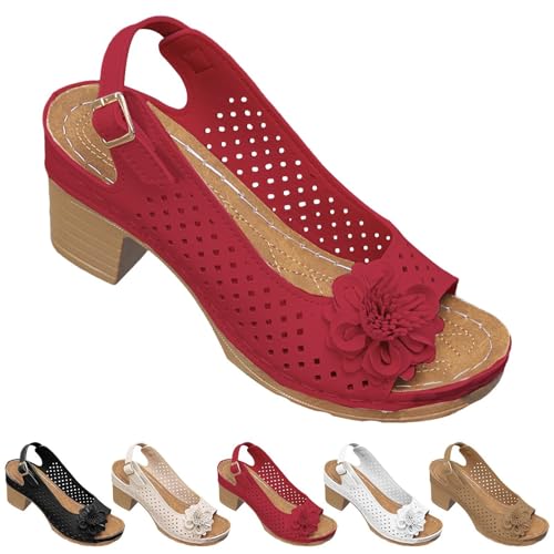 Generisch Sandalen Mit Absatz Damen,Fischmaul Offene Pumps Keilsandalen, Freizeit Gummiband Blumen Strass Bequem Waschbare Atmungsaktiv Slide Sandaletten Breite Füße Sommerschuh FüR Strandurlaub Generisch Sandalen Mit Absatz Damen,Fischmaul Offene Pumps Keilsandalen, Freizeit Gummiband Blumen Strass Bequem Waschbare Atmungsaktiv Slide Sandaletten Breite Füße Sommerschuh FüR Strandurlaub von Generisch