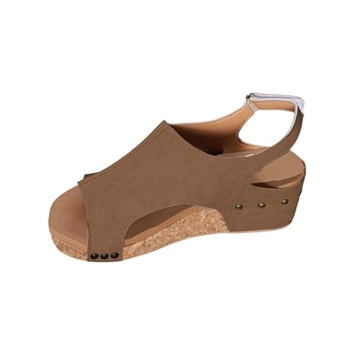 Orthopädische Sandalen Damen Sommer Bequem Schuhe Breite Füße Atmungsaktiv Sommerschuhe Mit Weichem Fußbett Waschbare Slingback Sandalen Geschlossen Damen Breiter Leisten von Generisch