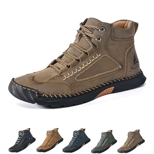 Generisch Sawbehind Mens Boots, Sawbehind Men's Comfortable Handmade Leather Boots, Arch Support & Spacious Toe Box for Outdoor Adventures(Brown,numeric_42) von Generisch