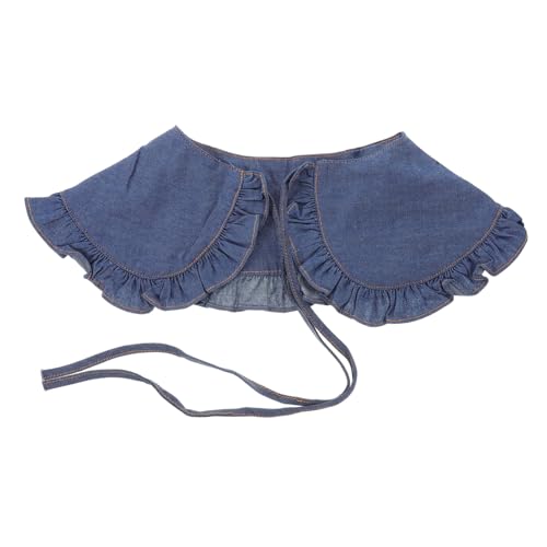 Generisch Schilde neben dem Ohr Kleines Schaloberteil mit falschem Kragen Schal gefälschter Kragen Stickerei Halskrause Bluse falscher Kragen Clown Rüschenkragen Dicky-Kragen-Frau Polyester von Generisch