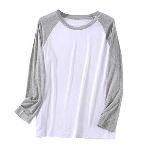 Generisch Schlafanzug Herren Lang Pyjama Warm Winter Rundhals Schlafanzugoberteile Schlafanzüge für Herren Bequem Schlafanzug Oberteil Langarm Nachtwäsche Herrenschlafanzug von Generisch