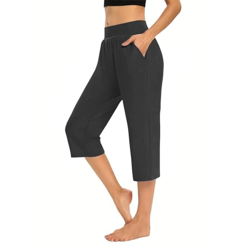 Generisch Schlafhose Damen Sommer 3/4, Pyjamahose Damen Lang Mit Bündchen Einfarbig Heimhose Mit Taschen Weich Bequeme Pyjamahose Größe S-3Xl Lockere Leicht Schlafanzughose Mit Elastische Taille Generisch Schlafhose Damen Sommer 3/4, Pyjamahose Damen Lang Mit Bündchen Einfarbig Heimhose Mit Taschen Weich Bequeme Pyjamahose Größe S-3Xl Lockere Leicht Schlafanzughose Mit Elastische Taille von Generisch