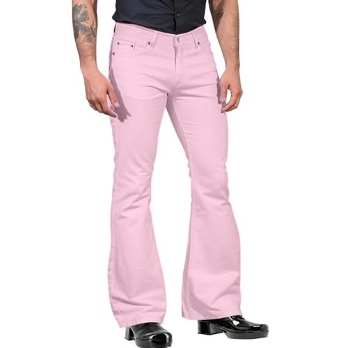 Generisch Schlaghose Herren mit Hohem Bund Baumwollmischung Elastische Hose Lange Hose Retro-Design Ausgestellte Jeanshose Männer Bequeme Freizeithose Modische Schlagjeans Generisch Schlaghose Herren mit Hohem Bund Baumwollmischung Elastische Hose Lange Hose Retro-Design Ausgestellte Jeanshose Männer Bequeme Freizeithose Modische Schlagjeans von Generisch