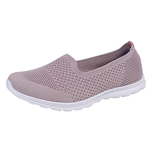 Generisch Schlupfschuhe Atmungsaktive Schnürschuhe Für Damen Flache Freizeitschuhe Unisex Leichte Arbeitsschuhe Sportliche Atmungsaktive Arbeitsschuhe Damen Sneaker Schuhe von Generisch