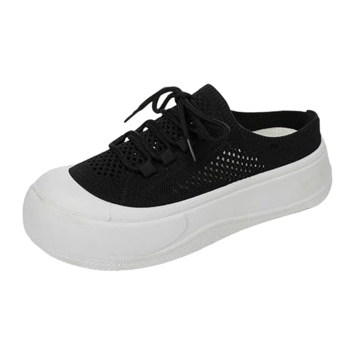 Generisch Schlupfschuhe Damen Hinten Offen Hausschuhe Atmungsaktive Pantoffeln Slip On Slippers Breite Füße Walking Schuhe Freizeit Netzschuhe Bequeme Outdoor Lauflernschuhe Weich Leicht Barfußschuhe von Generisch