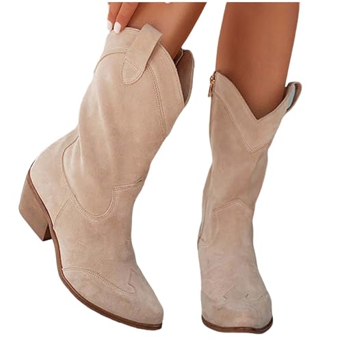 Generisch Schlupfstiefel Damen Winter - Cowboy Stiefeletten Damen Wildleder Westernstiefel Mit Blockabsatz Halbschaft Reitstiefel Spitz Chelsea Boots rutschfeste Winterstiefel Halbstiefel Für Party Generisch Schlupfstiefel Damen Winter - Cowboy Stiefeletten Damen Wildleder Westernstiefel Mit Blockabsatz Halbschaft Reitstiefel Spitz Chelsea Boots rutschfeste Winterstiefel Halbstiefel Für Party von Generisch