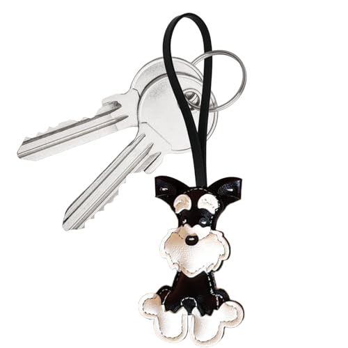 Generisch Schnauzer Dog Ornament, Cute Key Chain Pendant for Pet Lovers, Exquisite Dog Charm for Car, Purse, Bag, Fitness & Traveling Accessory, 2.95x4.13 Inches von Generisch
