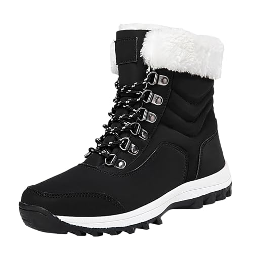 Generisch Schneeboots Herren Schwarz Wasserdicht Warm Snow Boots Gefüttert Winter Schneestiefel Winterstiefel Rutschfest Mit Reißverschluss Winterschuhe Herren 46 Wintersch Uh Winterboots von Generisch