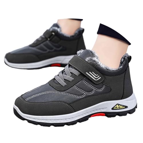 Generisch Schneestiefel Herren Warme Gefütterte Winterstiefel Herbst Outdoor Boots Winterstiefel Sneaker Bequem Trekkingschuhe Wanderschuhe Winter ​Kurzschaft Stiefel Senioren Wanderschuhe von Generisch