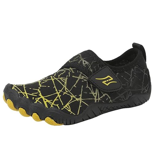Generisch Schnelltrocknende Strandschuhe für Kinder Anti-Schnitt-Outdoor-Stream-Schuhe Anti-Rutschluft-Wasserschuhe (schwarz,30) von Generisch