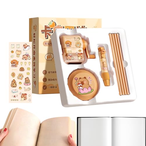 Generisch Schreibwaren Schulbedarf | Niedliche Schulsachen Mit Cartoon-Motiven Für Mädchen,Mit Spitzer, Elektro-Staubsauger, Radiergummi Und Bleistiften Für Kinder Und Schüler von Generisch