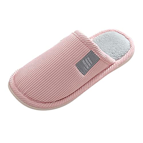 Generisch Schuhe Damen Flip Hausschuhe Herren Flop Hausschuhe Weicher warmer für Damenhaus Damenhausschuhe O Damenschuhe (Pink, 40-41) von Generisch