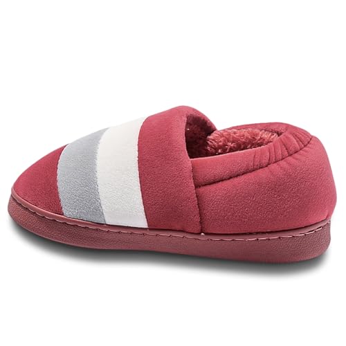 Generisch Schuhe Damen Rose カップル メンズ レディース スリッポン ファー フラット ホーム 冬 丸いつま先 保温 プリント スリッパ シューズ Keilabsatz Schuhe Schwarz Damen (37) von Generisch