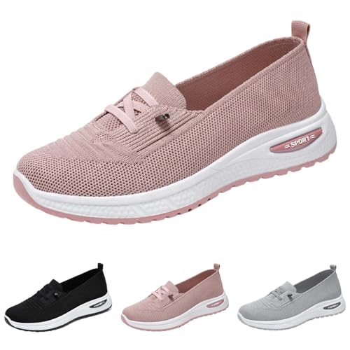 Generisch Schuhe Damen Weite K Schlupfschuhe - Laufschuhe Für Breite Fuß Orthopädische Leichte Und Atmungsaktive Trainer Bequeme Turnschuhe Walkingschuhe rutschfest Ultraleichte Outdoor Sneaker von Generisch