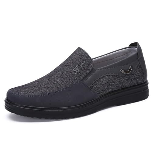 Generisch Schuhe Herren 47 Schwarz Klassische, lässige Stoffschuhe, Moderne, geschäftliche, lässige, Bequeme, formelle Herrenlederschuhe K Schuhe Herren Sneaker (Grey, 43) von Generisch