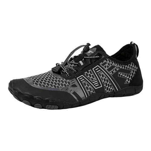 Generisch Schuhe Herren Paar Sportschuhe Outdoor Waten rutschfeste Strandschuhe Tauchschuhe Schwimmen Reiten Fitness Plus Größe Fünf-Finger-Schuhe (Silver, 37) von Generisch