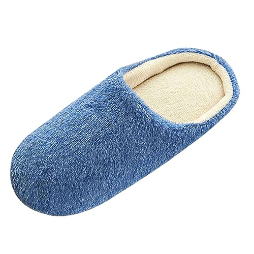 Generisch Schuhe Herren Sneaker 45 Floor Home Schuhe Weiche Hausschuhe Schlafzimmer Warme Männer Winter drinnen -Rutsch-Herrenhausschuh Mokassin Hausschuhe Herren (Navy, 42-43) von Generisch