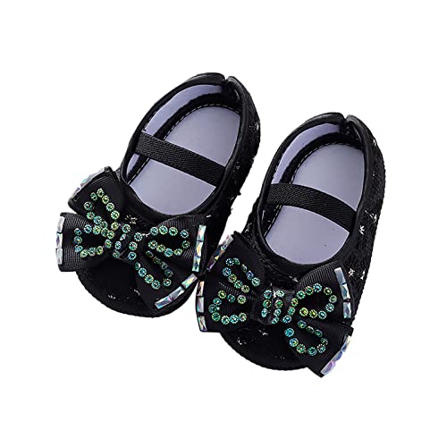 Generisch Schuhe Schuhe Mädchen Prinzessin Soft Säugling Kleinkind Schuhe Kleinkind Baby Turnschuhe Wasserfester Anzug Baby (Black, 20.5 Toddler) von Generisch