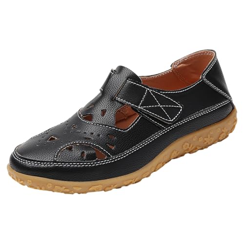 Generisch Schuhe Wasserdicht Damen Zehensandalen Aus Bequeme Weiche Sohle Knöchelriemen Orthopädische Strandschuhe (Black, 39) Sneaker & Sportschuhe Für Barfußschuhe Herbst Herren Winter Weiß von Generisch