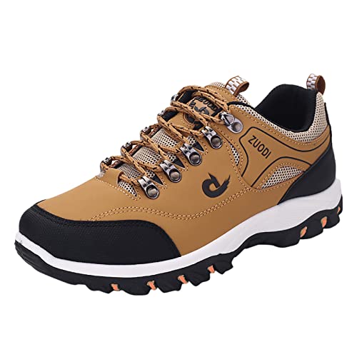 Generisch Schuhe Wasserdicht Herren Schwarz Bequem 48 Atmungsaktive Outdoor Schuhe Wanderschuhe Wasserdicht Leicht Sportlich Rutschfeste Schuhe Trekkingschuhe Abriebfest Hoch Sneaker Motorradschuhe von Generisch