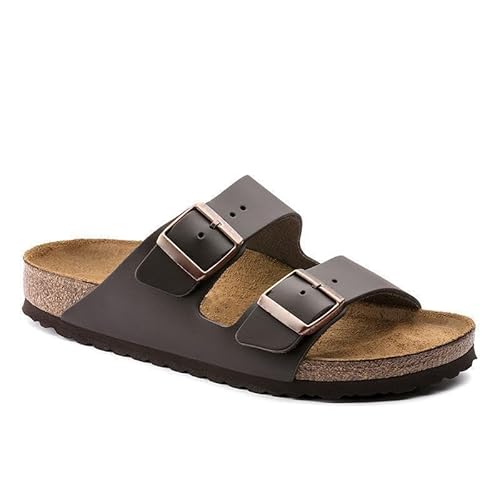 Generisch Schuhe aus Rinderleder Neue Boken Sandalen aus Kork Kühle Pantoffeln (Braune Haut,48) von Generisch