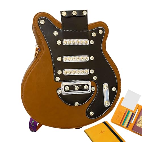 Generisch Schultertasche Für Damen | Gitarren-Design Handtasche & Reiserucksack | Große Umhängetasche Mit Reißverschluss Vielseitige Handtasche Für Frauen Mädchen Handy Notizbücher Täglicher Einsatz von Generisch
