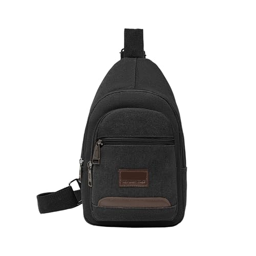 Generisch Schultertaschen Schwarz Umhängetasche Multifunktionale Umhängetaschen Leichte Tote Bag Tragbare Shopper Tasche Stylische Freizeittasche für Outdoor Camping Ausflug Schule Ausgehen Einkaufen von Generisch