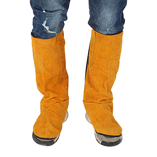 Generisch Schweißer Gamaschen Schweißgamaschen Aus Rindsleder | Leder-Schweißer Gamaschen Funkenbeständig - Foot Protection Work Schweißerwerkzeuge Für Mann Und Frauen von Generisch