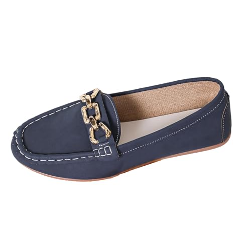 Generisch Segelschuhe Damen Ohne Schnürsenkel Lässig Mokassins Bequeme Sportschuhe Klassische Walking Arbeitsschuhe Loafers Low Top Schuhe Outdoor Freizeit Turnschuhe Freizeitschuhe von Generisch