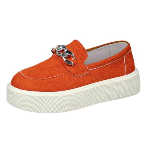 Generisch Segelschuhe Damen Retro Wildleder Halbschuhe Dirndl Schuhe Plateau Loafer Sportschuhe Low Top Schuhe Einzelschuhe Stoffschuhe Freizeit Outdoor Laufschuhe Ballettschuhe von Generisch