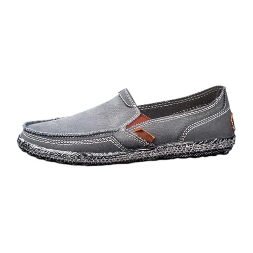 Generisch Segelschuhe Herren Bootsschuhe Einfarbige Loafer mit Keilabsatz Freizeitschuhe Slip On Ballettschuhe Sommer Schlüpfschuhe Lässige Bequeme Halbschuhe Abendschuhe von Generisch