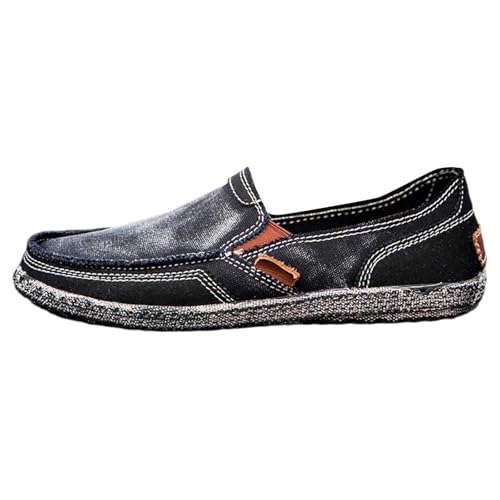 Generisch Segelschuhe Herren Bootsschuhe Einfarbige Loafer mit Keilabsatz Freizeitschuhe Slip On Ballettschuhe Sommer Schlüpfschuhe Lässige Bequeme Halbschuhe Abendschuhe von Generisch
