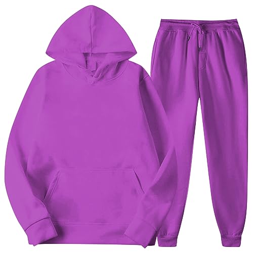 Generisch Sets,Fussball Anzug,Tracksuits,Trainingsanzüge,Freizeit Anzug Herren,Fitness Kleidung Herren,Traningsanzuganzug Herren,Traningsanzuganzug Herren,Pullover Herren 3Xl(Purple,Small) von Generisch