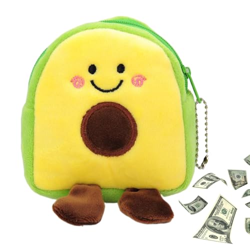 Generisch Shaller Und Taschen-Plush-Avocado-Brieftasche | Wallet, Mini Tragbare Tasche Für Teile, Karten, Schlüssel, Lippenstift, Süßes Frauenzubehör, Kinder Und Reisen von Generisch