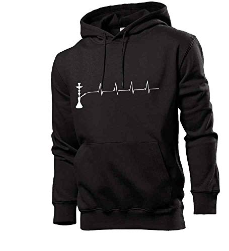 Generisch Shisha Herzschlag Männer Hoodie Sweatshirt Schwarz XXL von shirt84