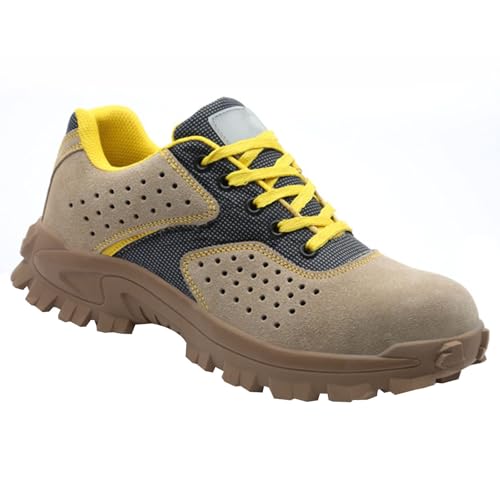 Generisch Sicherheitsschuhe Herren Arbeitsschuhe Damen Leicht Stahlkappenschuhe rutschfeste Atmungsaktiv Sportlich Schutzschuhe-Numeric_39 von Generisch