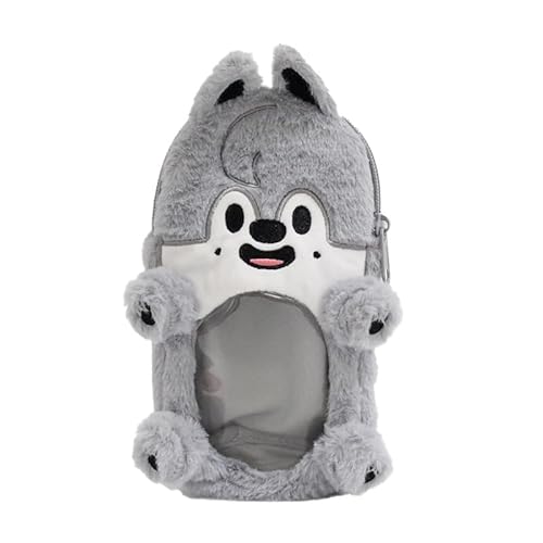 Generisch Sk-zoo Ita Tasche mit Schlüsselanhänger 'STAY' 21 * 11 cm transparente Tasche Stray-Kids Display Tasche Wolf Chan Jiniret Bbokari Schreibwarenetui (Wolf Chan) von Generisch