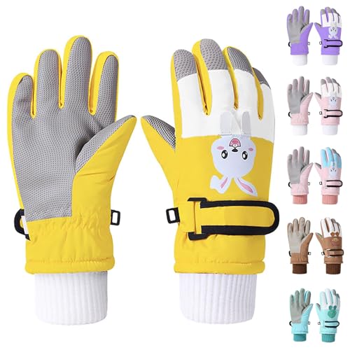 Generisch Skihandschuhe Kinder Wasserdicht, Winddichte Winterhandschuhe Warm Sporthandschuhe Snowboard Handschuhe für Outdoor Sport in Winter Schneehandschuhe Kinder von Generisch